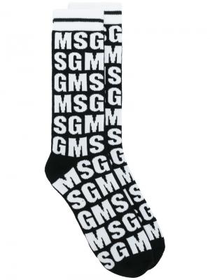 Носки с логотипом MSGM. Цвет: чёрный