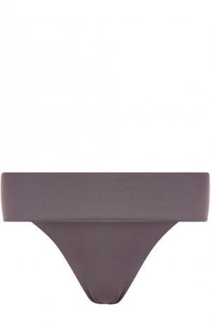 Однотонные плавки-бикини с широким поясом Ritratti Milano. Цвет: серый