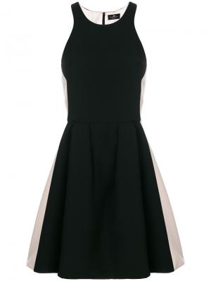 Платье мини с поясом Elisabetta Franchi. Цвет: чёрный