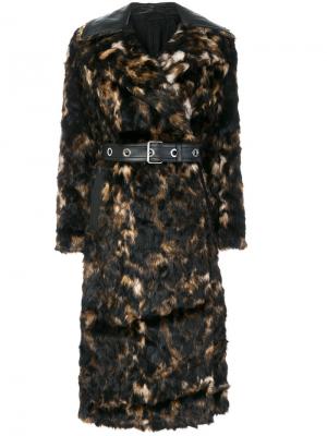 Пальто с вышивкой Helmut Lang. Цвет: чёрный