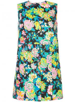Платье шифт с цветочным принтом MSGM. Цвет: многоцветный