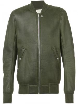 Классическая куртка бомбер Rick Owens. Цвет: зелёный