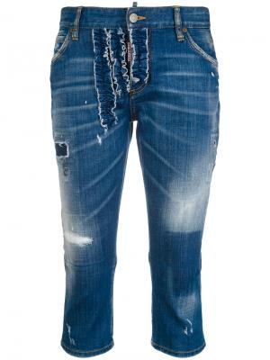Slouch pedal pusher jeans Dsquared2. Цвет: синий