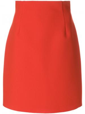 Мини-юбка с завышенной талией MSGM. Цвет: красный