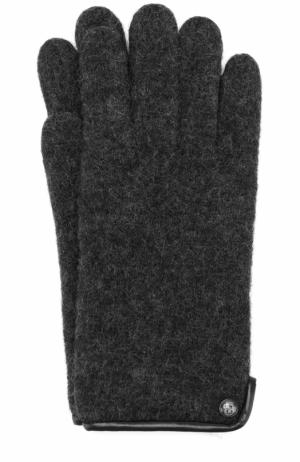 Шерстяные перчатки Roeckl. Цвет: темно-серый