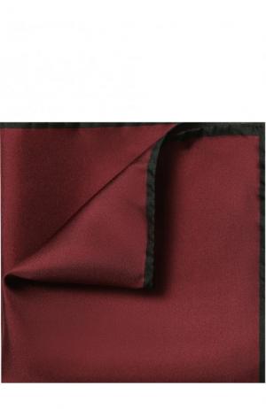 Шелковый платок с контрастным кантом Dolce & Gabbana. Цвет: бордовый