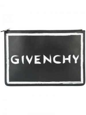 Клатч с логотипом Givenchy. Цвет: чёрный