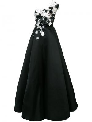 Вечернее платье Duchess Marchesa. Цвет: чёрный
