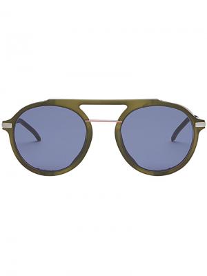 Aviator sunglasses Fendi Eyewear. Цвет: зелёный