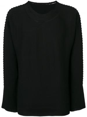 Текстурный свитер Issey Miyake. Цвет: чёрный