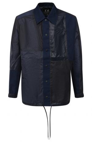Куртка на кнопках с отложным воротником Y-3. Цвет: темно-синий