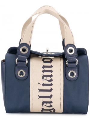 Мини сумка с принтом логотипа John Galliano. Цвет: синий