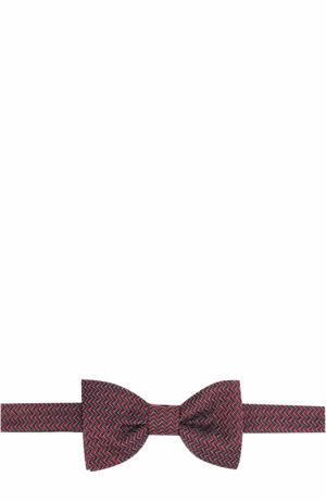 Шелковый галстук-бабочка с узором Lanvin. Цвет: красный