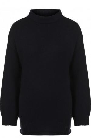 Кашемировый пуловер с воротником-стойкой Giorgio Armani. Цвет: черный