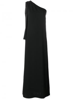 Длинное платье на одно плечо P.A.R.O.S.H.. Цвет: чёрный