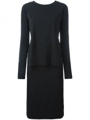 Платье с длинными рукавами Mm6 Maison Margiela. Цвет: чёрный