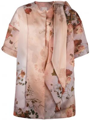 Пальто с цветочным принтом Antonio Marras. Цвет: розовый и фиолетовый