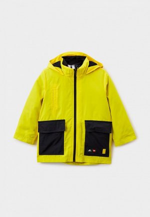 Куртка утепленная adidas. Цвет: желтый