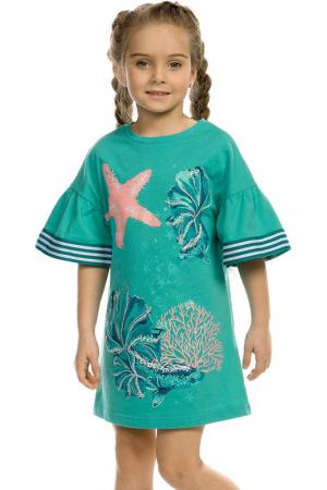 Платье PELICAN. Цвет: аквамарин(1)