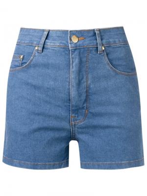 Джинсовые шорты с завышенной талией Amapô. Цвет: синий