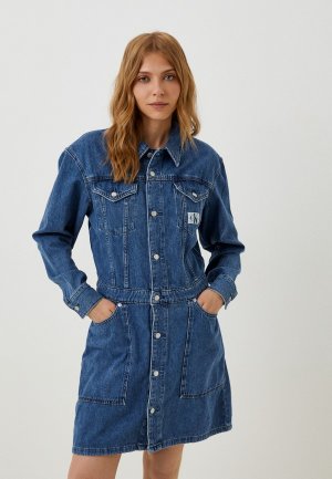 Платье джинсовое Calvin Klein Jeans. Цвет: синий