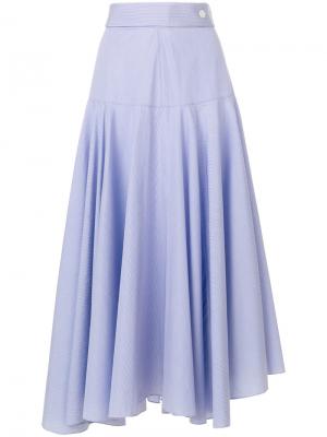 Асимметричная юбка с оборкой Loewe. Цвет: белый