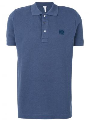 Классическая футболка-поло Loewe. Цвет: синий
