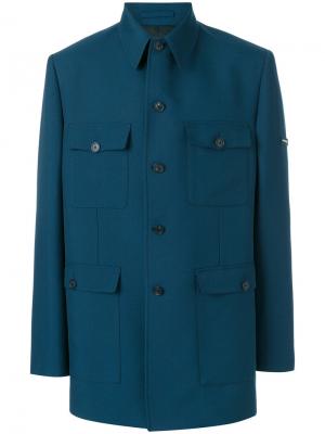 Пиджак в стиле милитари Balenciaga. Цвет: синий