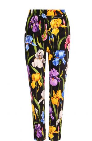 Укороченные хлопковые брюки с принтом Dolce & Gabbana. Цвет: разноцветный