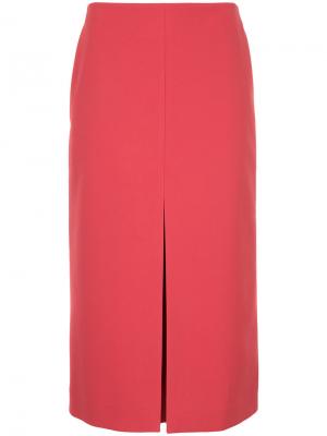 Юбка-миди с высокой талией Jil Sander. Цвет: розовый и фиолетовый