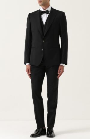 Шерстяной костюм-тройка Dolce & Gabbana. Цвет: черный