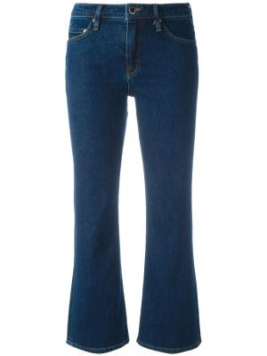 Расклешенные укороченные джинсы Victoria Beckham. Цвет: синий