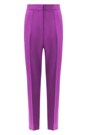 Шерстяные брюки со стрелками Emilio Pucci. Цвет: фиолетовый