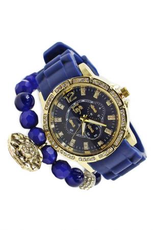 Набор: часы, браслет Taya. Цвет: золотистый