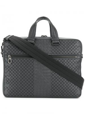 Классическая сумка для ноутбука Bottega Veneta. Цвет: серый