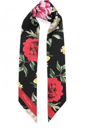 Шелковый шарф-бандо с принтом Dolce & Gabbana. Цвет: разноцветный