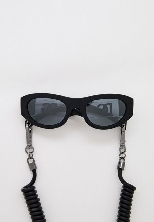 Очки солнцезащитные и цепочка Dolce&Gabbana. Цвет: черный