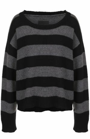Кашемировый пуловер в полоску с круглым вырезом RTA. Цвет: темно-серый