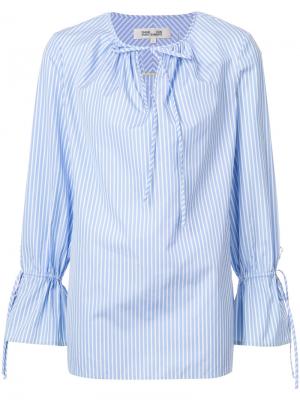 Полосатая рубашка Dvf Diane Von Furstenberg. Цвет: синий