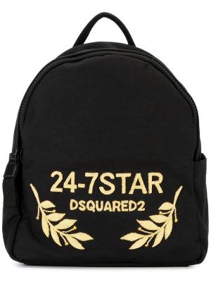 Рюкзак 24-7 STAR с логотипом Dsquared2. Цвет: чёрный