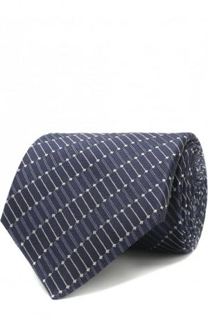 Шелковый галстук с узором Pal Zileri. Цвет: темно-синий