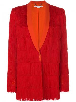Пиджак с бахромой Stella McCartney. Цвет: красный
