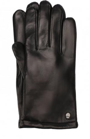 Кожаные перчатки с кашемировой подкладкой Roeckl. Цвет: черный
