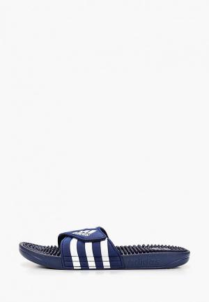 Сланцы adidas. Цвет: синий