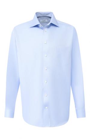 Хлопковая сорочка с воротником кент Eton. Цвет: голубой