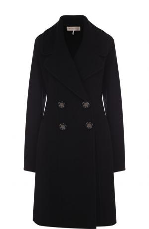 Двубортное пальто из смеси шерсти и кашемира Emilio Pucci. Цвет: черный