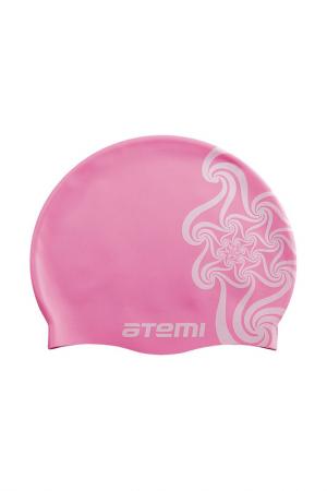 Шапочка для плавания, силикон ATEMI. Цвет: розовый