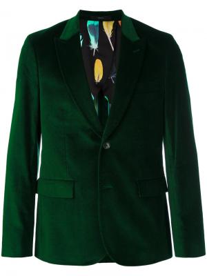 Классический пиджак Paul Smith. Цвет: зелёный