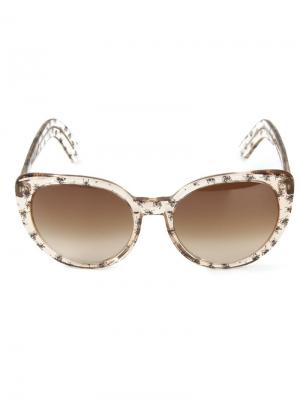 Солнечные очки с принтом жуков 1112 Cutler & Gross. Цвет: телесный