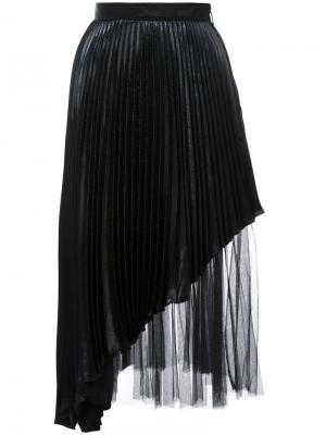 Плиссированная юбка Christopher Kane. Цвет: чёрный